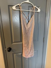 Pretty Light Pink Homecoming/formal Dress With An Open Back Size Medium