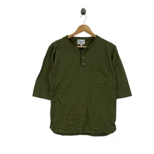 PARKLAND UNION MADE Minimalist Design Henley Tee Shirt Top Pocket