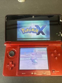 Nintendo 3DS CTR-001 USA RED w/ AC Adapter SD Card & stylus