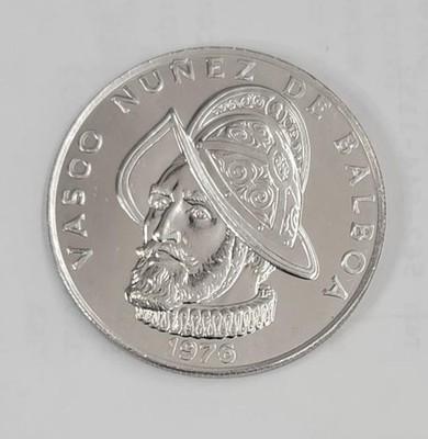 【希少・誤刻印】パナマ 1バルボア 1975年 LEY 0.925 エラー貨 1 Balboa 1976 Panama Cuni BU 