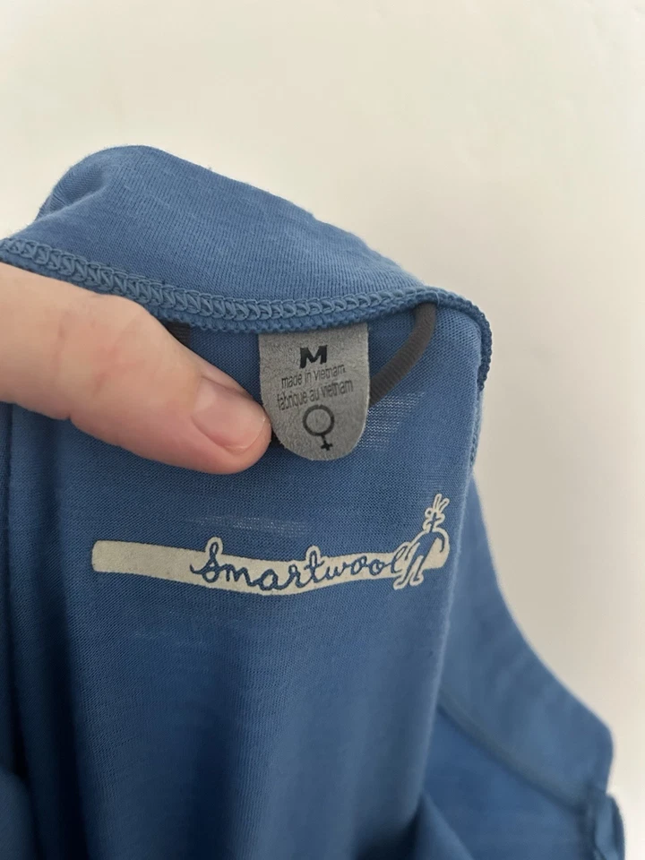 Smartwool Jersey Ciclismo Lana Merino Mujer Talla Mediana Azul Foto 4 de 4