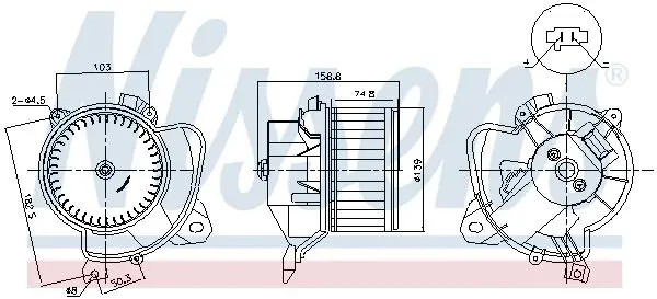 Nissens Ventilatore Abitacolo 87574 - Immagine 3
