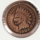 US Rare Old West 1902 Indian Head Penny Coin American Collection Shield Cent USA