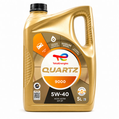 5L Total Quartz 9000 Engine Oil 5W40 VW 502.00 505.00 MB 229.5 BMW LL01 B71 2296A40