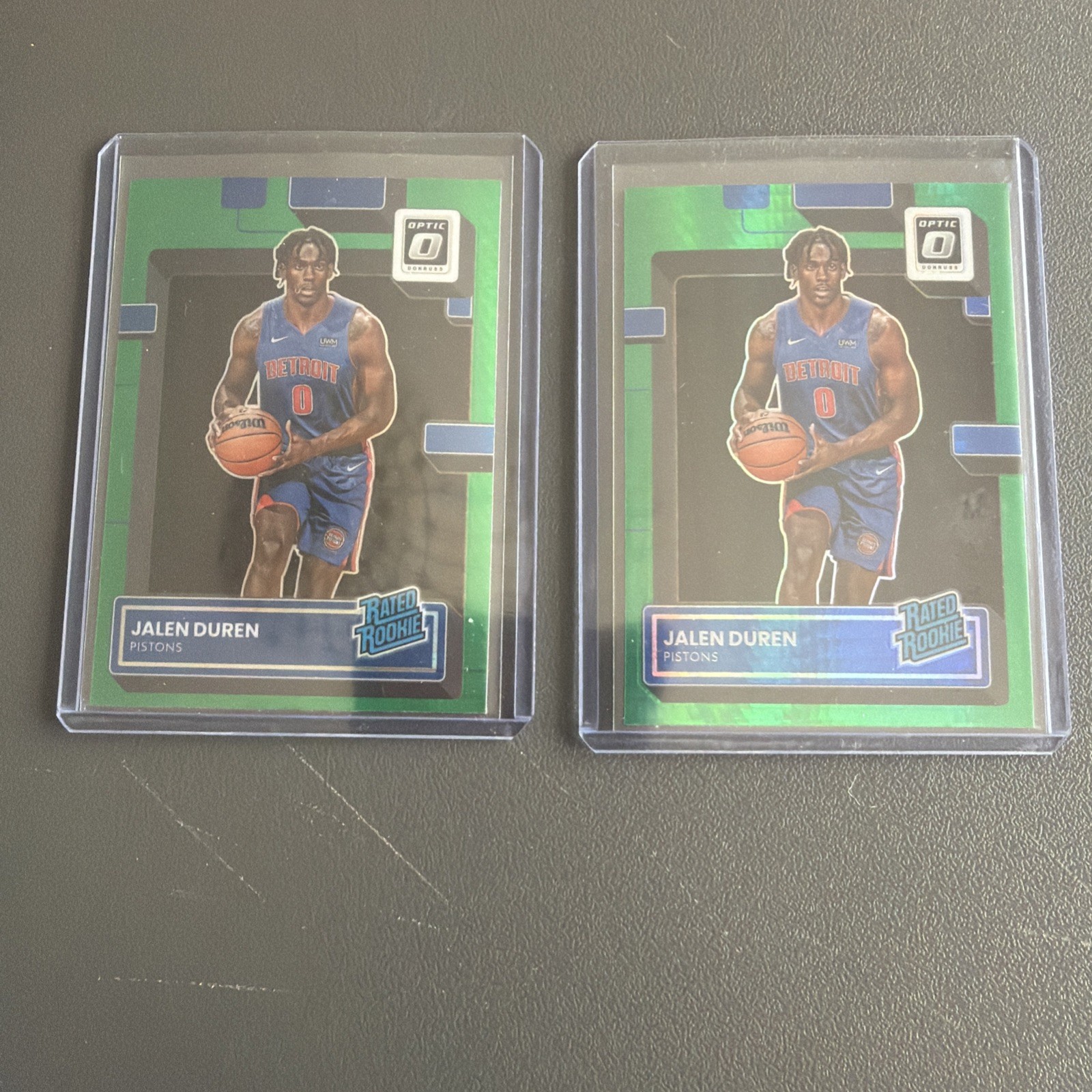 2022- 2 Optic - Rated Rookie Jalen Duren #227 Hyper Green Prizm (RC)
