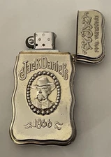 Jack Daniels Silver Match Safe with Lighter Lynchburg 1866 - Untested