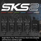 Sonik SKS2 Bite Alarm Set Receiver Bivvy Light 2 3 or 4 Rod Carp Fishing SKS 2