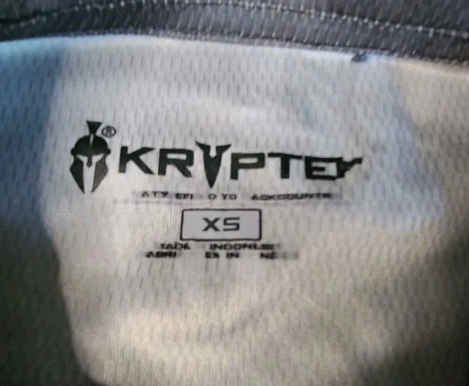 Kryptek Long Sleeve Top Size XS  Grey Print Active Outdoors Stretch Camo - Image 3 of 3
