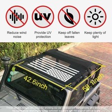 1roof Top Sun Shade Cover Protect Uv Bikini Mesh For Tj Jeep Wrangler 1997-2006