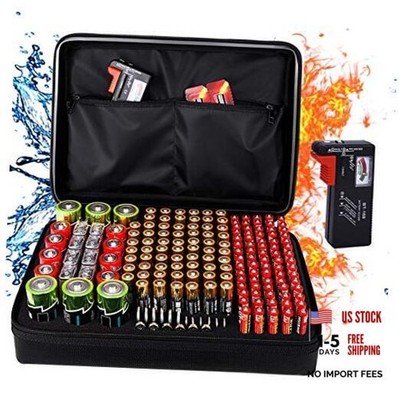 Fireproof Battery Organizer Storage Box,Fireproof Waterproof Carrying Case