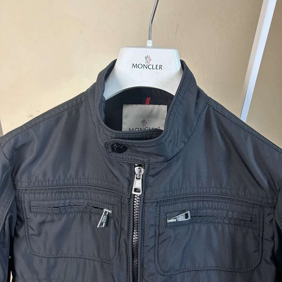 Chaqueta de nailon con cremallera negra talla 0 para hombre MONCLER Rider's Foto 3 de 4