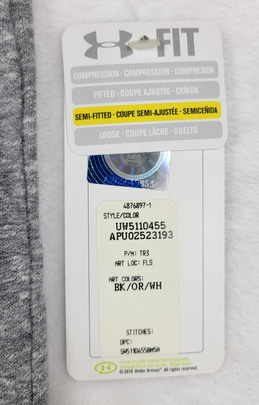 Under Armour NWT Oklahoma State Cowboys T Shirt Womens Med Orange Gray heatgear thumbnail 6