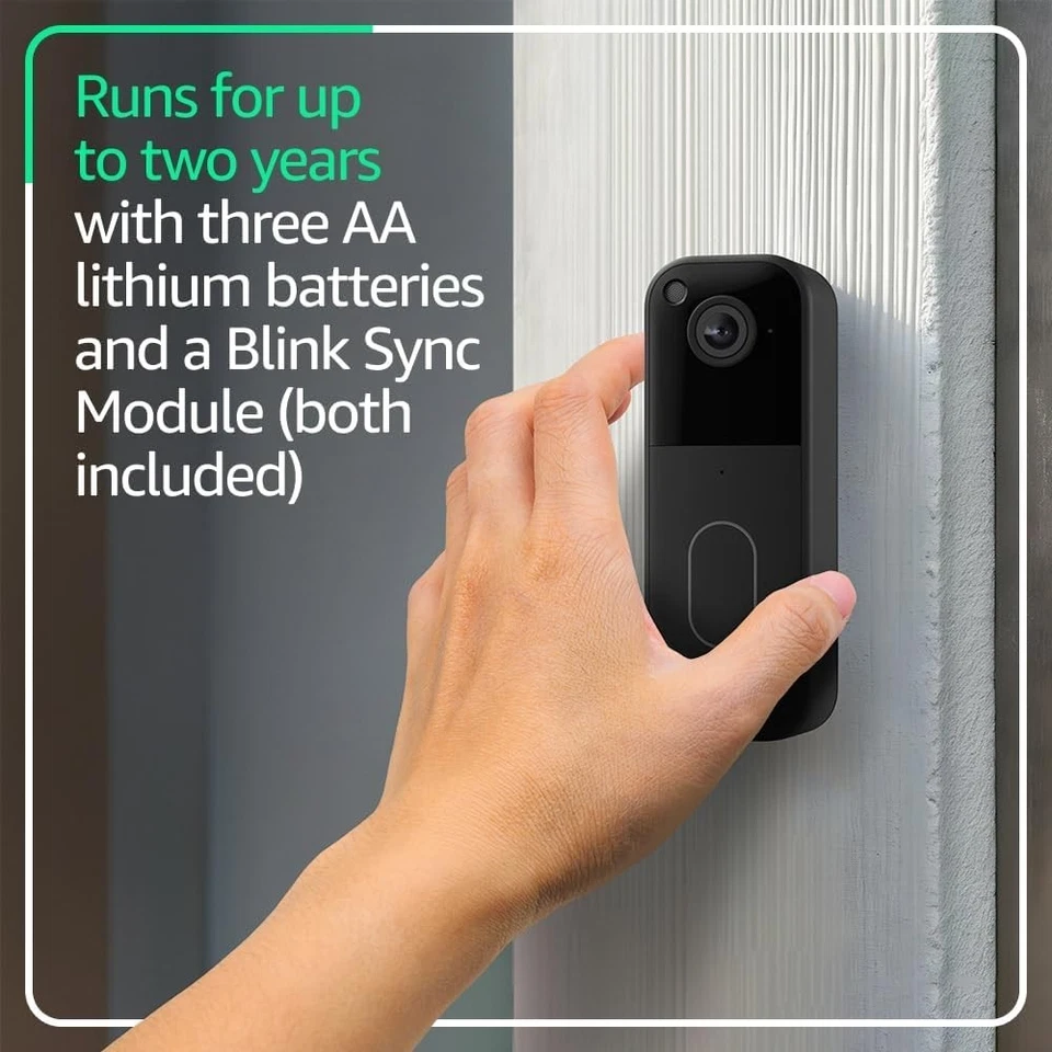 Blink Video Doorbell + 3 Outdoor 4 Smart Cameras (4th Gen) with Sync Module Core - Image 3 of 4