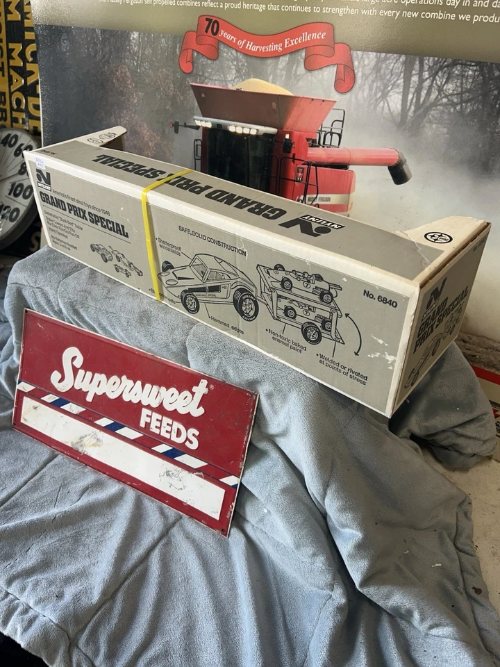 Vintage NYLINT Grand Prix Special Pressed Steel No. 6840 MIB & NOS - Image 4 of 4