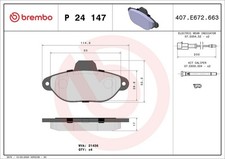 Bremsbelagsatz Vorne Bendix-System für Fiat 500 312 Ford KA RU8 07-15