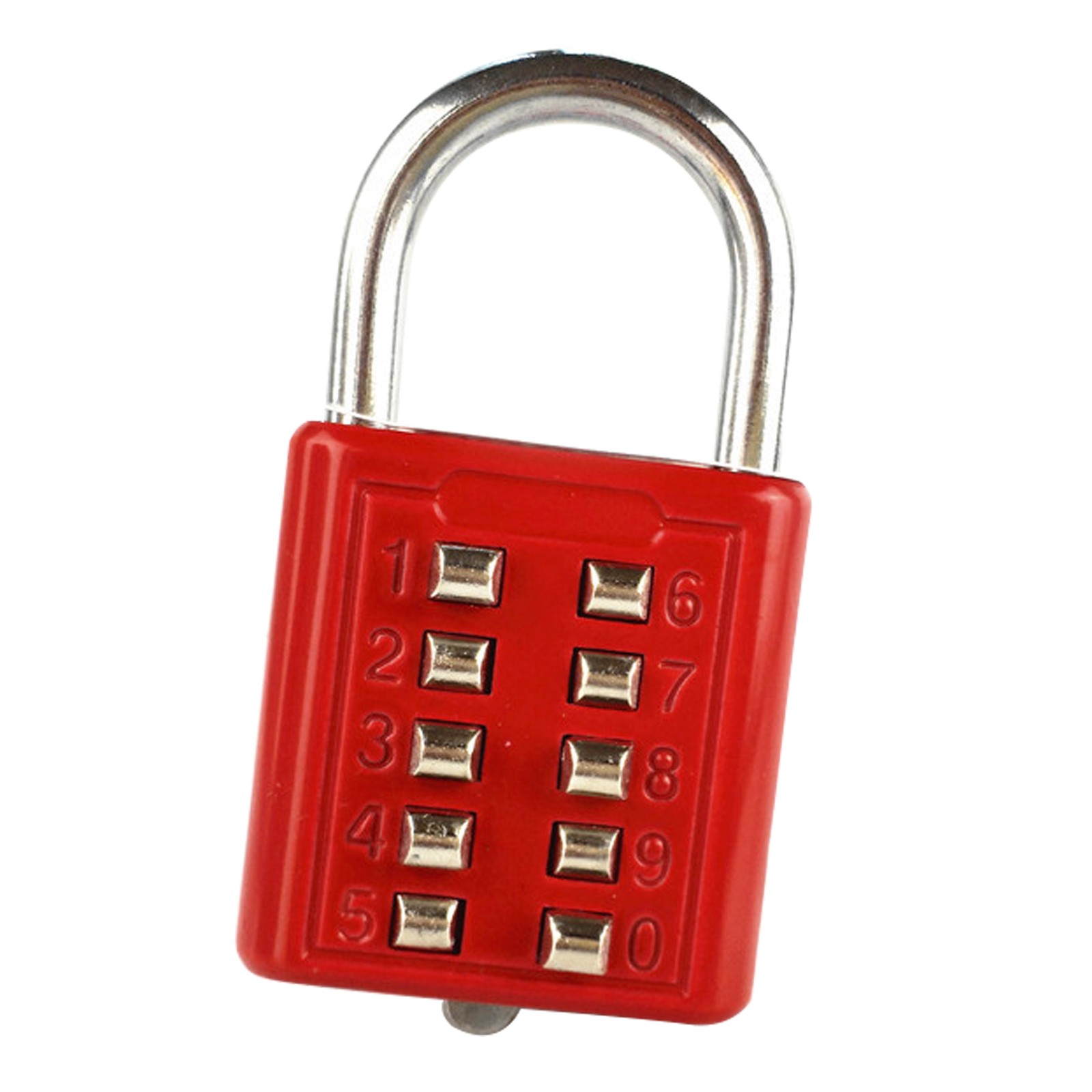.Button Combination Padlock Zinc Alloy Digits Password Lock For Trolley Case