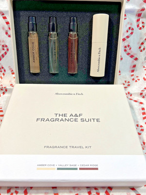 Abercrombie & Fitch Fragrance Suite 3 pc Travel Set AMBER COVE VALLEY SAGE CEDAR
