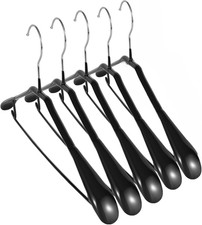 5 Pack Wide Shoulder Hangers Metal Suit Hangers Smooth Soft Gloss Grippy Flexibl