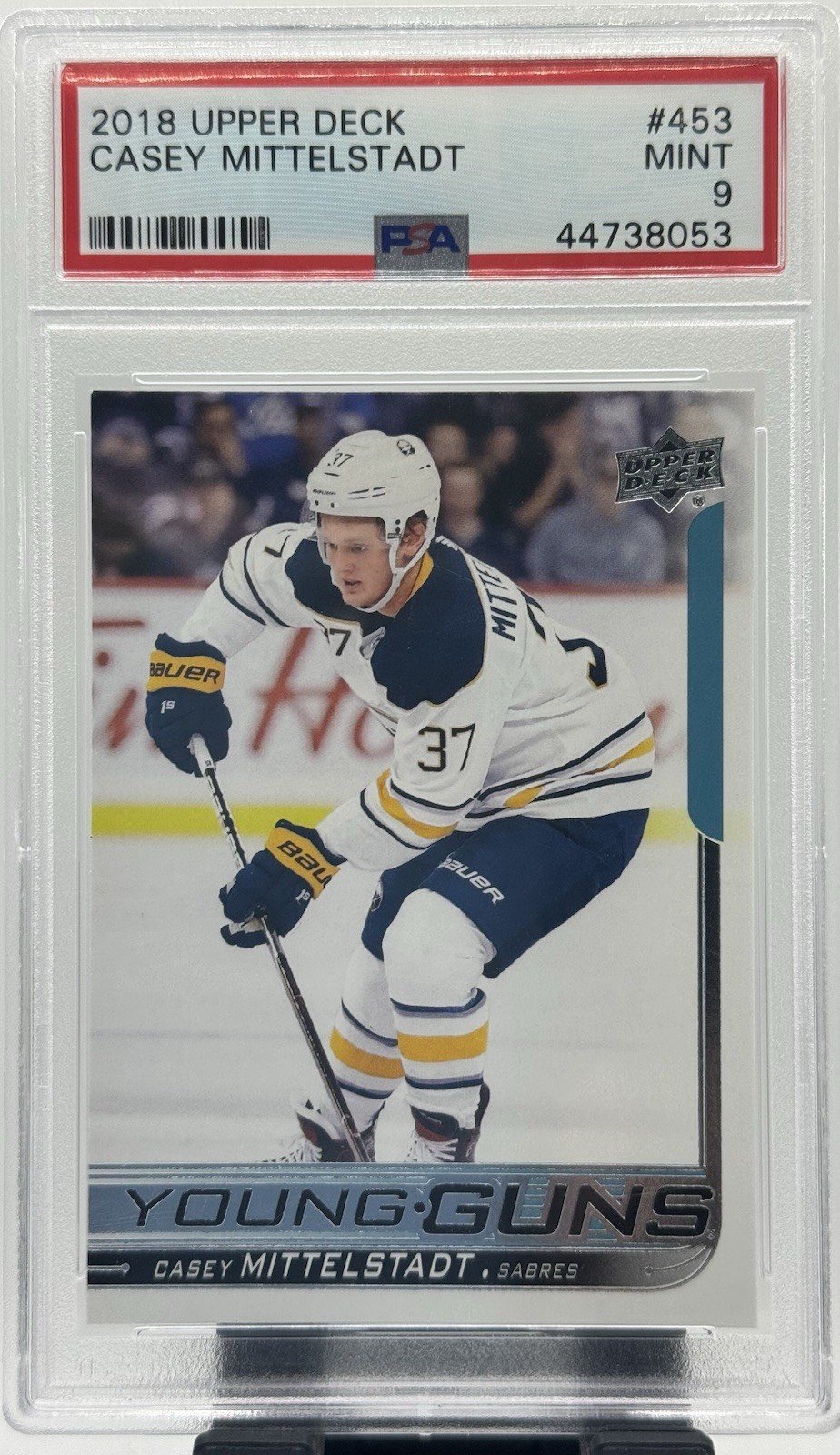 2018-19 Upper Deck Casey Mittelstadt #453 Young Guns - PSA 9 Mint
