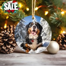 Custom Bernese Mountain Dog Ornament, Personalized Christmas Ornament, Christ...