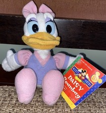 Vintage Daisy Duck Mattel Beanbag Disney Plush Toy Doll New with tags 8  