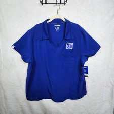 NWT Scrubstar Performance Collar Top Scrub Women Plus Size 2XL Electric Blue