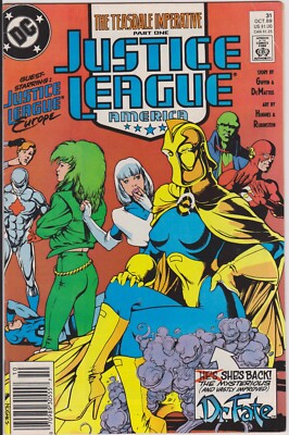 Justice League America Issue #31 Comic Book. Adam Hughes Artwork. DC 1989