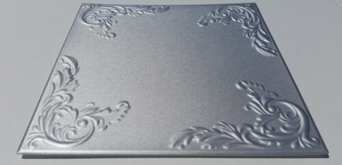 Piastrelle per Soffitto, Incollare 20" x 20",Stirolo, MARSIGLIA ARGENTO Metallizzato - Foto 2 di 2