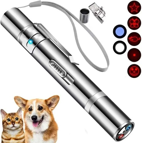 Puntero láser para gato juguete perro 7 patrón ajustable largo alcance juguete Lazer recarga USB - Imagen 20 de 24