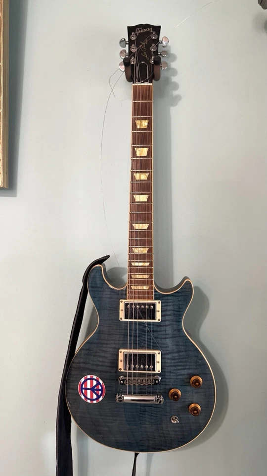 Gibson Les Paul DC 3 Knob Rare Tiger Blue - Image 2 of 4