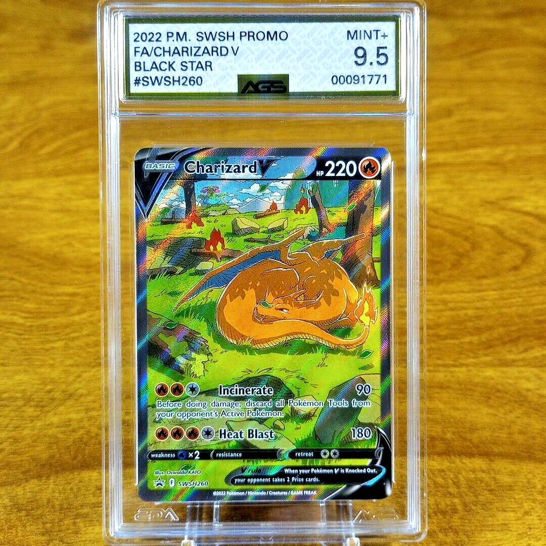 Pokemon Black Star Promo Charizard V SWSH260 AGS Mint+ 9.5 Full