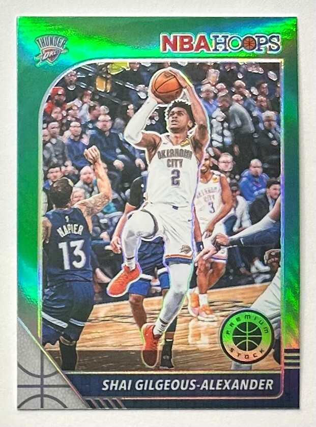 2019-20 Premium Stock Shai Gilgeous-Alexander Green Prizm Refractor SP #80 SGA