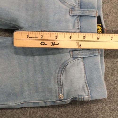 Lee Girls Size 5 Jeans Blue Skinny Stretch Denim Pull On Jeggings Light Washed - Picture 8 of 10