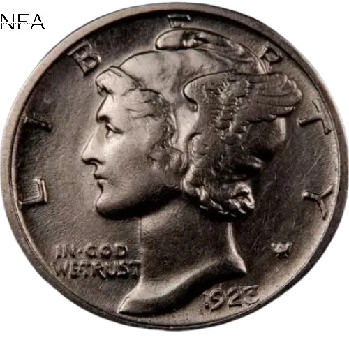 1923 Mercury Dime ~ Borderline Uncirculated (AU++) ~ 90% Silver