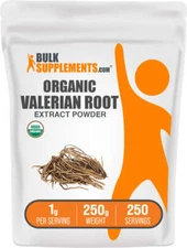 BulkSupplements Organic Valerian Root Extract Powder - 1g per Serving