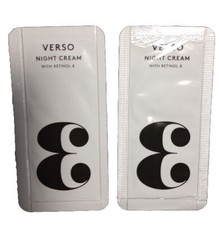VERSO Skincare Night Cream with Retinol 8 0.07 fl.oz 2 ml. Sample Size-2Lot.