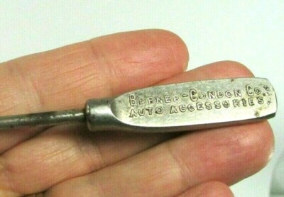 Berner Condon Co Auto Accessories 1920s Art Deco Promo Screwdriver antique car