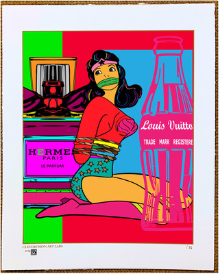 Street Art wonder woman SIGNED LTD ED Fine Art Print CleverVision Art Labs
