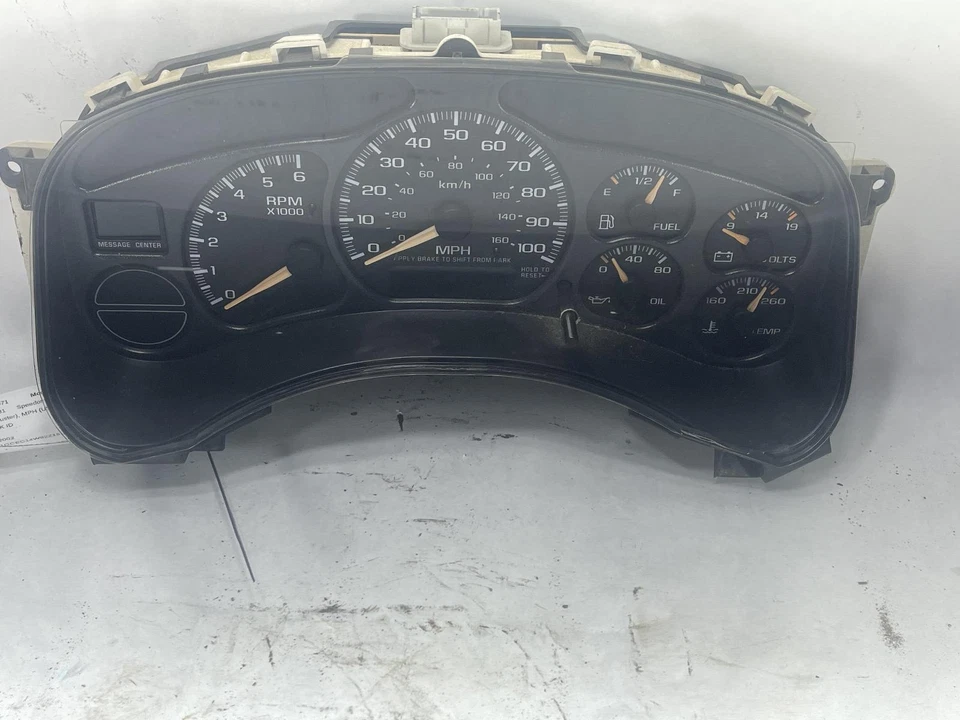 Medidor de velocímetro usado se adapta a: Chevrolet Silverado 1500 2002 camioneta clúster MPH Estados Unidos Foto 2 de 4