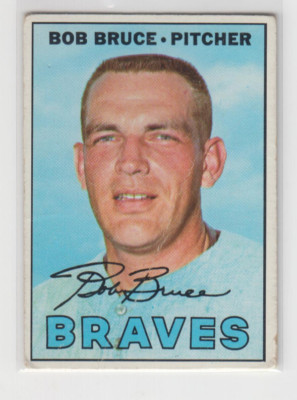 1967 Topps ERROR #417 Bob Bruce ERR SSP ''RBAVES'' NOT BRAVES on Back   VGEX+