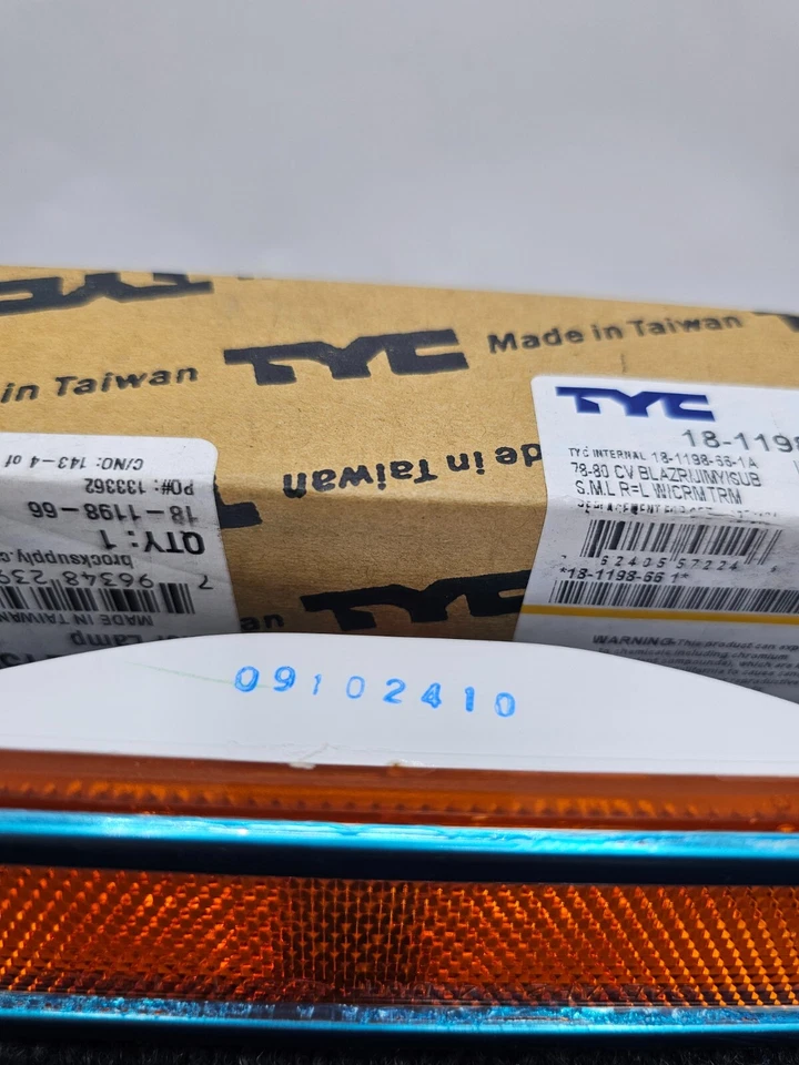 (CANTIDAD 2) TYC 18-1198-66 luces de señalización laterales delanteras para Chevrolet Blazer 1973-1980 Foto 2 de 4