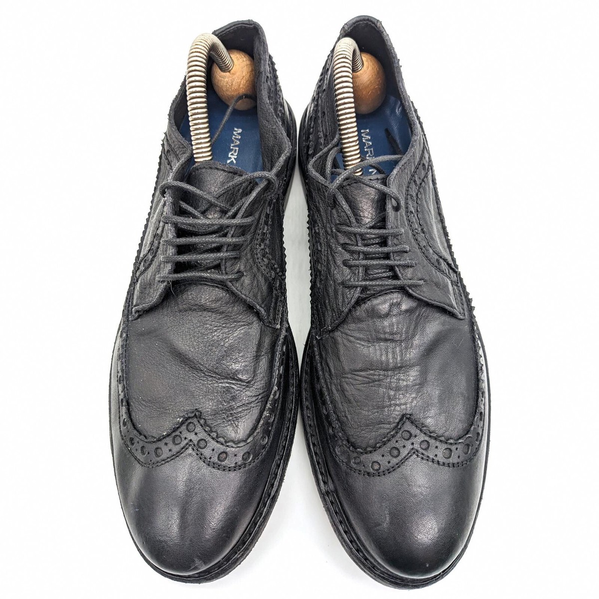 Mark Nason Black Leather Oxfords Black Mark Nason Slip On Sneakers Oxford Shoes Dress Knit  main image 4