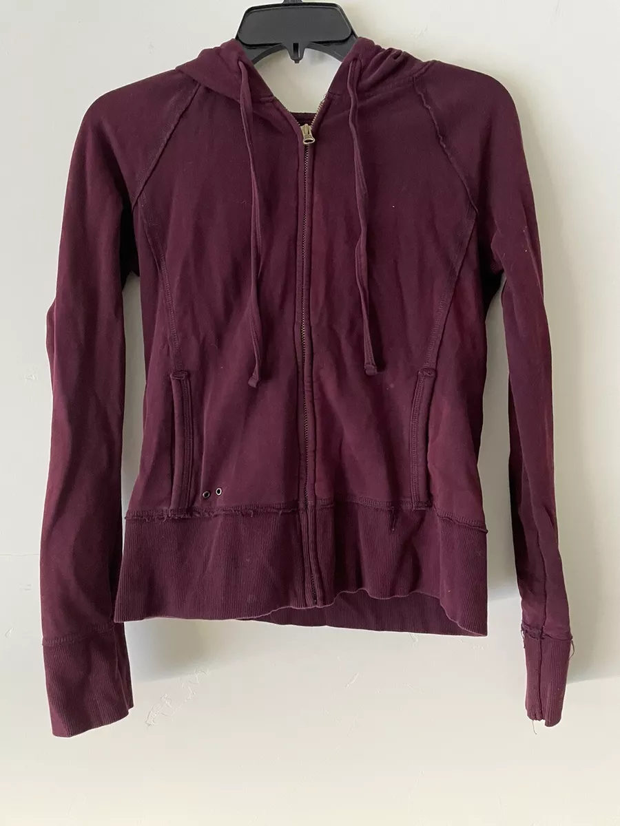 CONVERSE One Star Women s Burgundy Full Zip Hoodie Hooded