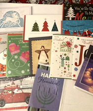 Huge Lot Of New Christmas Card Greetings with Envelopes still in plastic pckg.