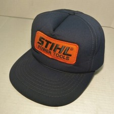Vtg. 80  s STIHL Power Tools Patch Navy Blue K Products Snapback Foam Trucker Hat