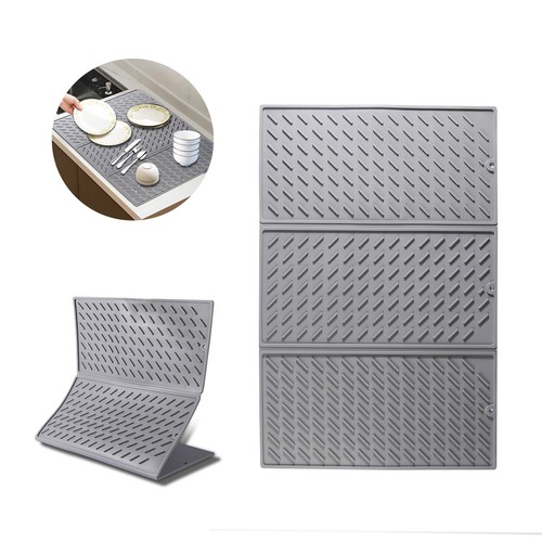 Silicone Draining Board Mat Dish Drying Mat Folding Draining Mat Pad Drainer Mat - Picture 4 of 16