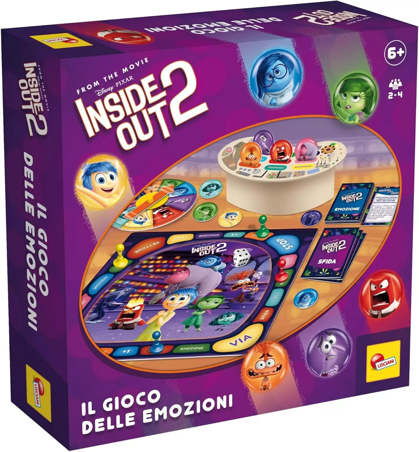 Inside out 2: il gioco delle emozioni - consolle 3d - da 2 a 4 giocatori - gioco educativo per bambini - lisciani - Immagine 5