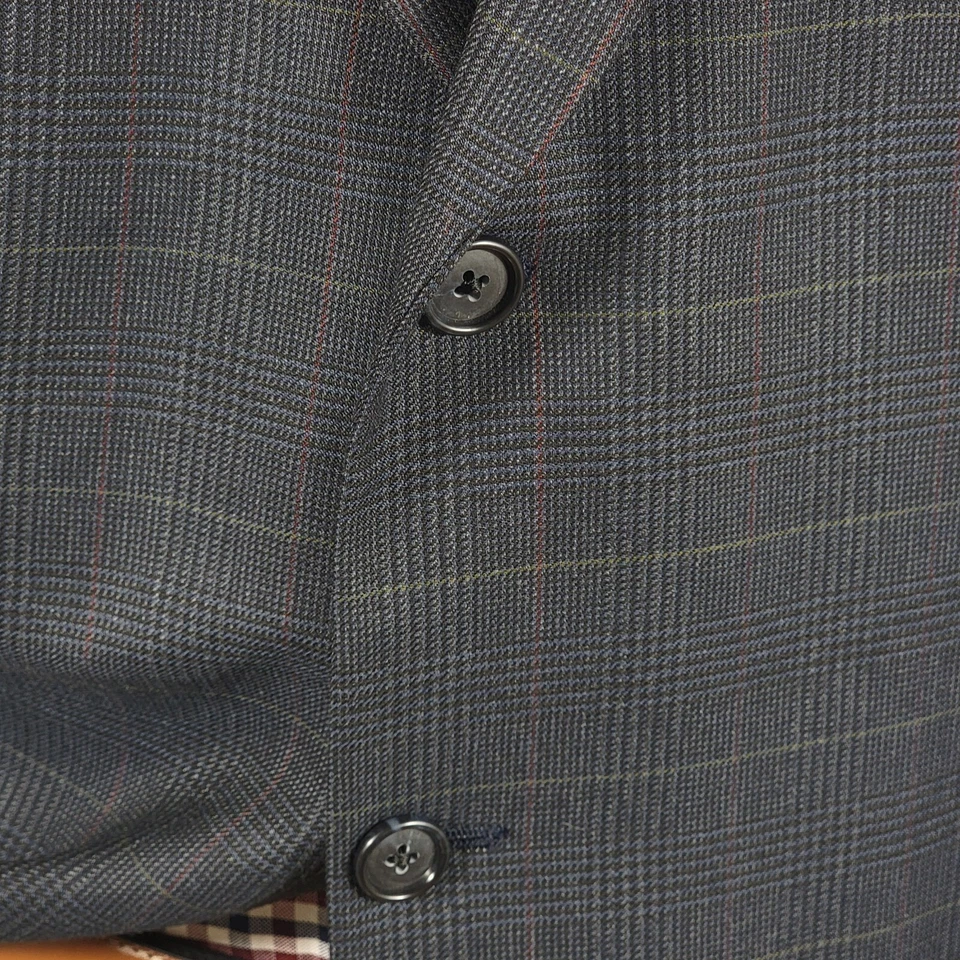 Abrigo Blazer Deportivo Para Hombre Tasso Elba Dos Botones Lana Angelico Cachemira Azul Marino Talla 46R Foto 3 de 4