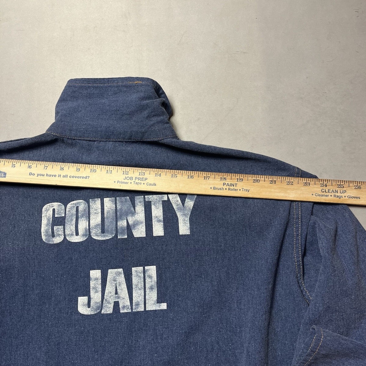 Jail Jacket Vintage Prison Denim - County Chore Donut Hole 