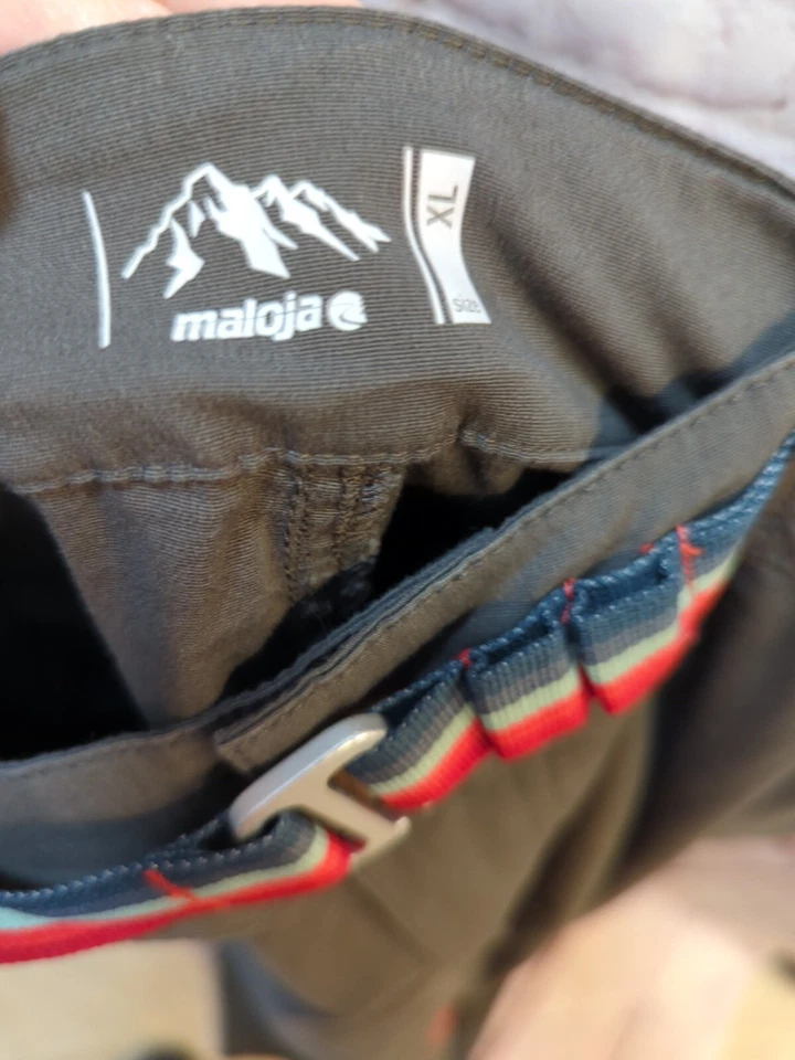 Maloja HabichtM. Pants Men XL hiking joggers dark gray multi-colored belt Foto 3 de 4